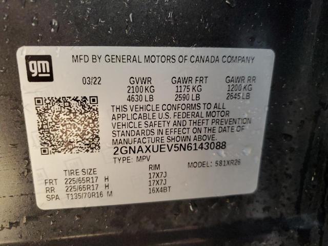 Photo 13 VIN: 2GNAXUEV5N6143088 - CHEVROLET EQUINOX LT 