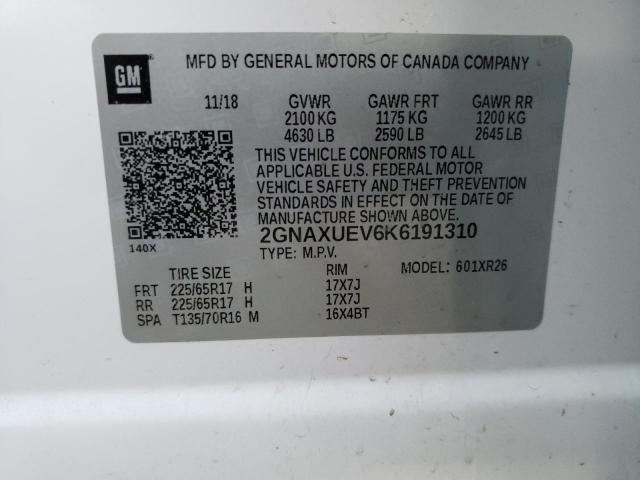 Photo 12 VIN: 2GNAXUEV6K6191310 - CHEVROLET EQUINOX 