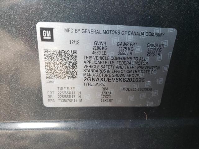 Photo 12 VIN: 2GNAXUEV6K6201026 - CHEVROLET EQUINOX LT 