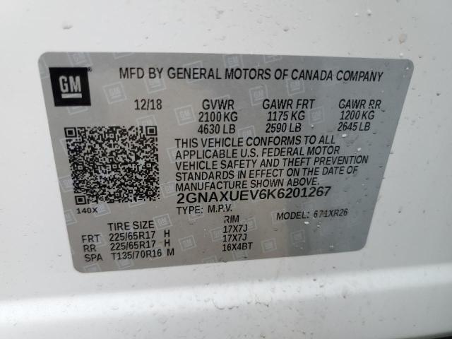 Photo 11 VIN: 2GNAXUEV6K6201267 - CHEVROLET EQUINOX 