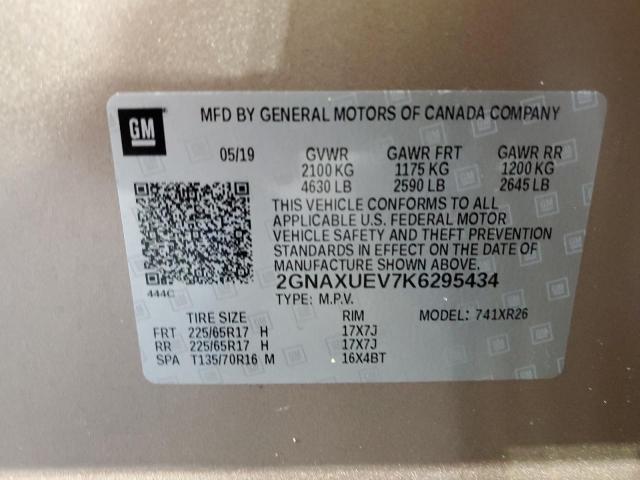 Photo 12 VIN: 2GNAXUEV7K6295434 - CHEVROLET EQUINOX 