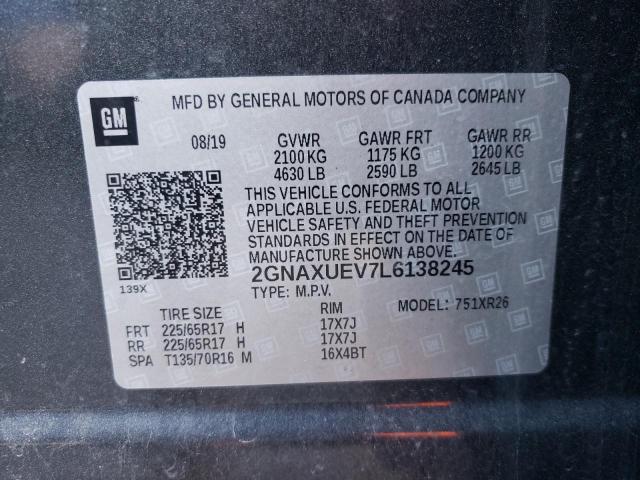 Photo 9 VIN: 2GNAXUEV7L6138245 - CHEVROLET EQUINOX LT 