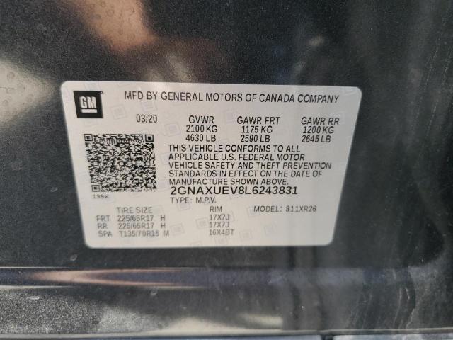 Photo 11 VIN: 2GNAXUEV8L6243831 - CHEVROLET EQUINOX LT 