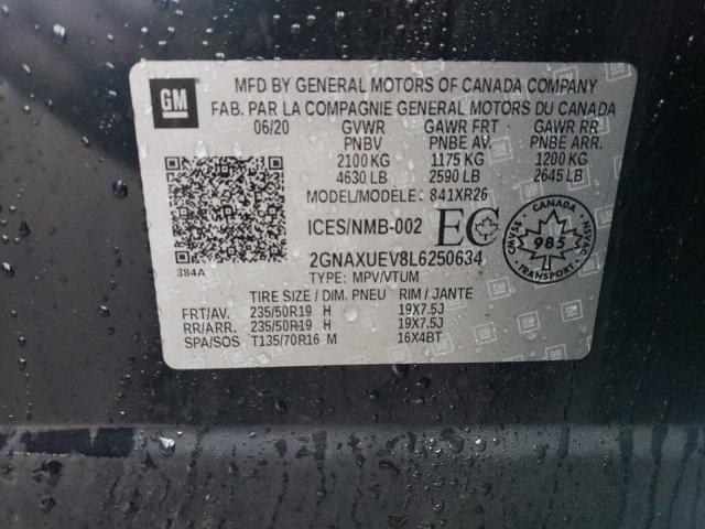 Photo 12 VIN: 2GNAXUEV8L6250634 - CHEVROLET EQUINOX LT 