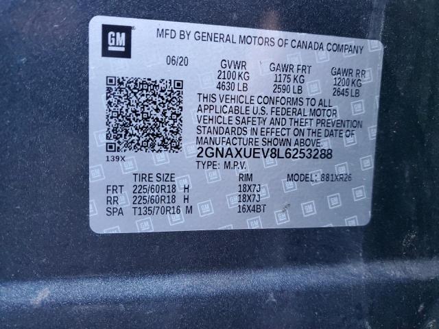 Photo 11 VIN: 2GNAXUEV8L6253288 - CHEVROLET EQUINOX LT 