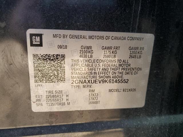 Photo 12 VIN: 2GNAXUEV9K6145552 - CHEVROLET EQUINOX LT 