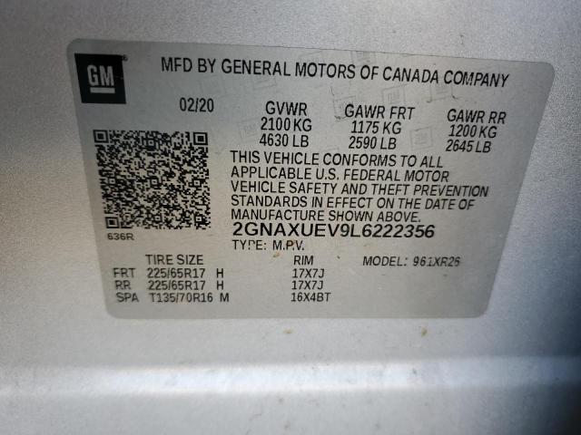 Photo 12 VIN: 2GNAXUEV9L6222356 - CHEVROLET EQUINOX 