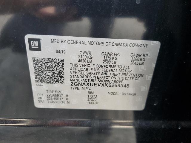 Photo 12 VIN: 2GNAXUEVXK6269345 - CHEVROLET EQUINOX LT 