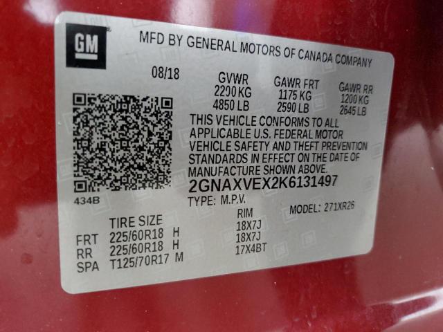 Photo 12 VIN: 2GNAXVEX2K6131497 - CHEVROLET EQUINOX 