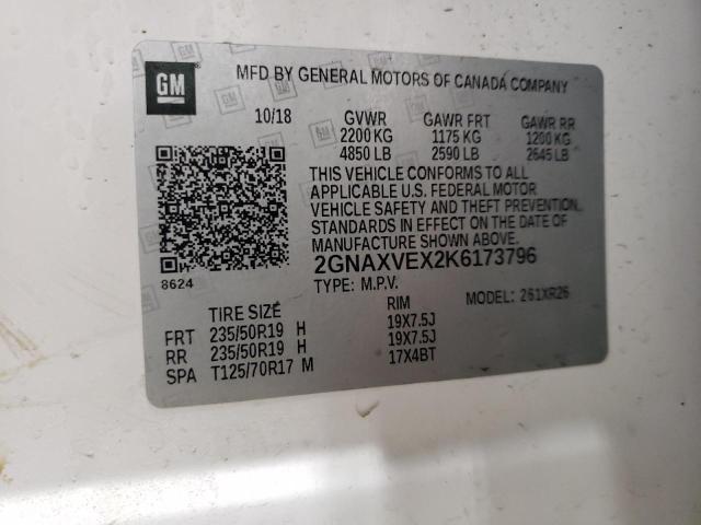 Photo 12 VIN: 2GNAXVEX2K6173796 - CHEVROLET EQUINOX 