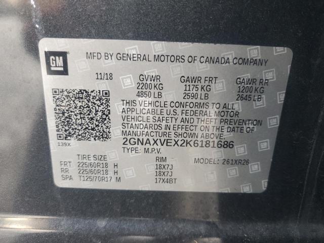 Photo 12 VIN: 2GNAXVEX2K6181686 - CHEVROLET EQUINOX LT 