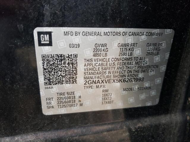 Photo 11 VIN: 2GNAXVEX5K6263993 - CHEVROLET EQUINOX 