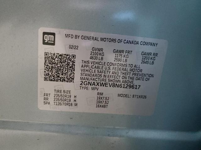 Photo 12 VIN: 2GNAXWEV8N6129617 - CHEVROLET EQUINOX 