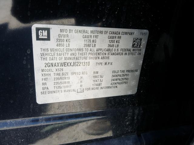 Photo 9 VIN: 2GNAXWEXXJ6221310 - CHEVROLET EQUINOX PR 