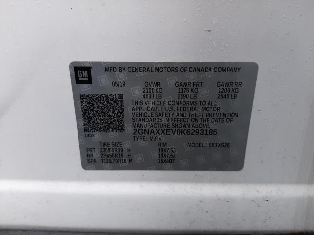 Photo 12 VIN: 2GNAXXEV0K6293185 - CHEVROLET EQUINOX PR 