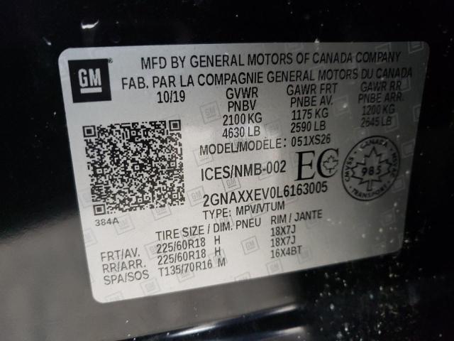 Photo 12 VIN: 2GNAXXEV0L6163005 - CHEVROLET EQUINOX PR 