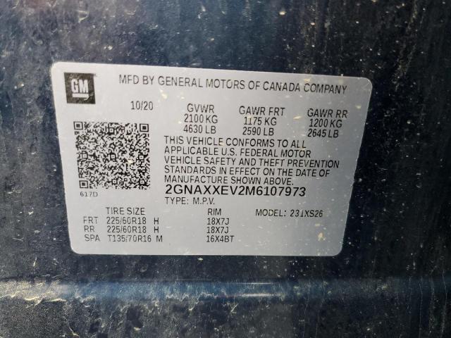 Photo 12 VIN: 2GNAXXEV2M6107973 - CHEVROLET EQUINOX 