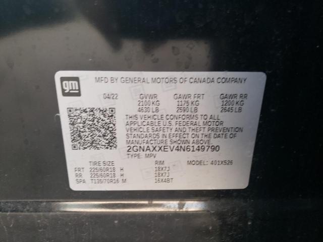 Photo 12 VIN: 2GNAXXEV4N6149790 - CHEVROLET EQUINOX PR 