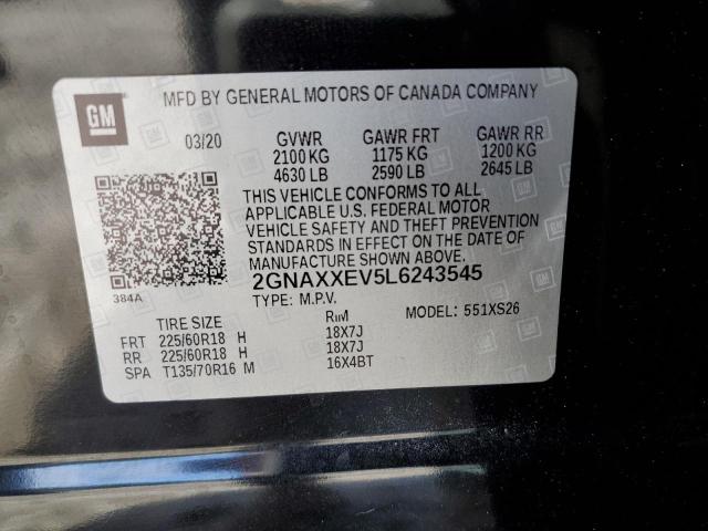 Photo 12 VIN: 2GNAXXEV5L6243545 - CHEVROLET EQUINOX PR 