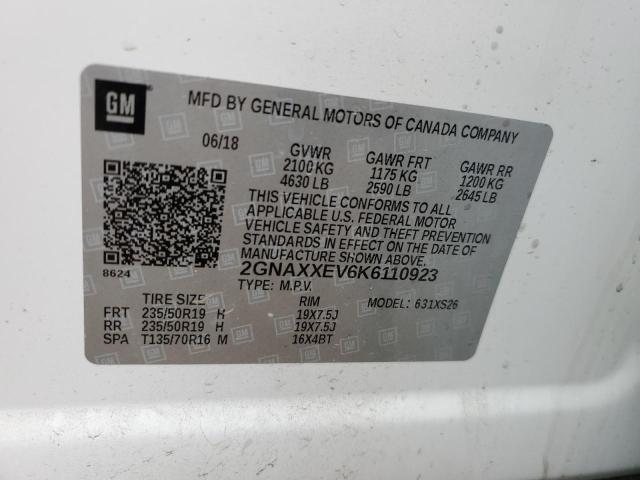 Photo 11 VIN: 2GNAXXEV6K6110923 - CHEVROLET EQUINOX 