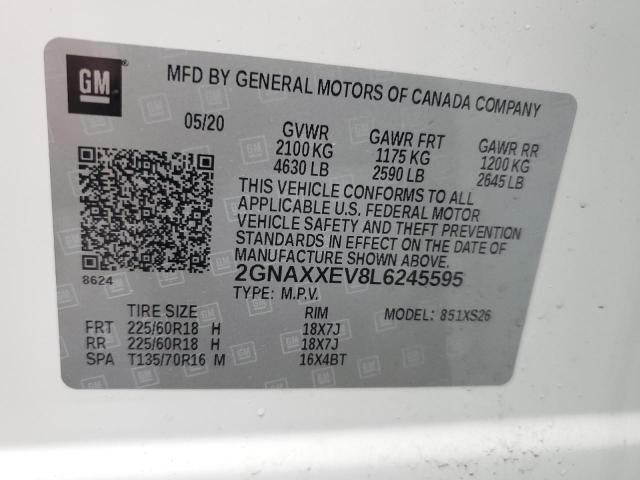 Photo 11 VIN: 2GNAXXEV8L6245595 - CHEVROLET EQUINOX 