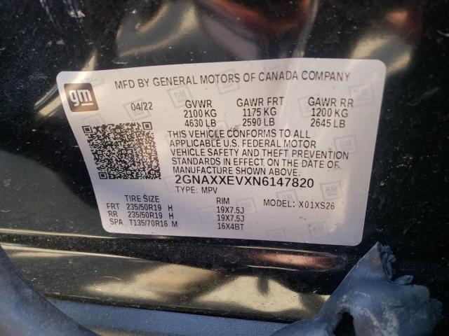 Photo 9 VIN: 2GNAXXEVXN6147820 - CHEVROLET EQUINOX PR 