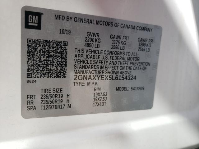 Photo 9 VIN: 2GNAXYEX5L6154324 - CHEVROLET EQUINOX PR 