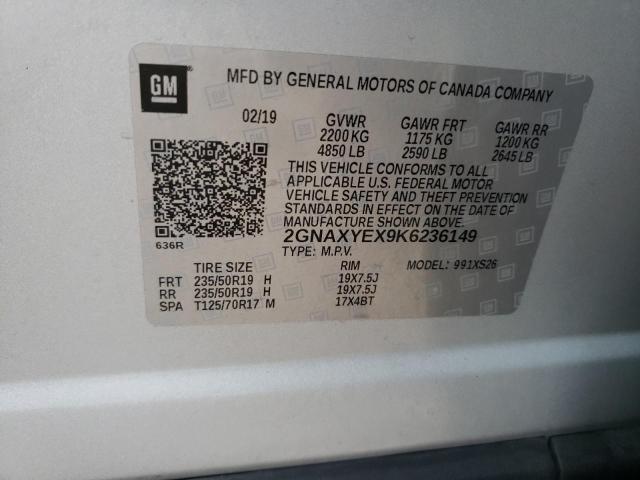 Photo 9 VIN: 2GNAXYEX9K6236149 - CHEVROLET EQUINOX PR 