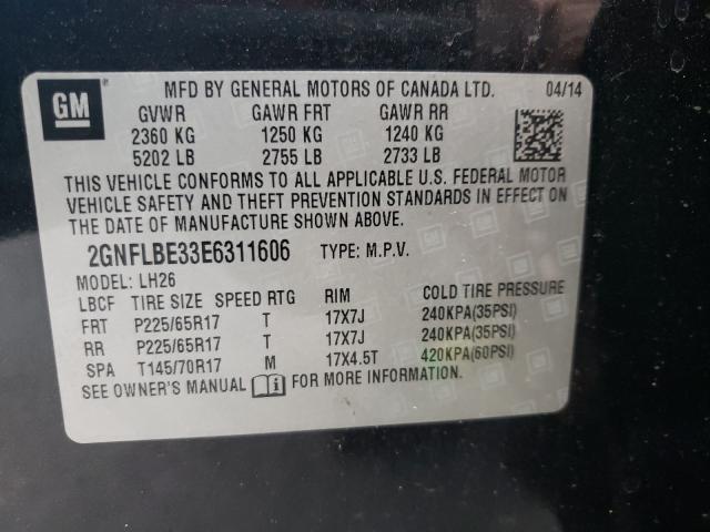 Photo 9 VIN: 2GNFLBE33E6311606 - CHEVROLET EQUINOX LT 