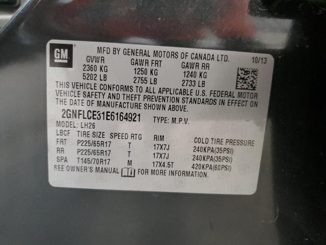 Photo 12 VIN: 2GNFLCE31E6164921 - CHEVROLET EQUINOX LT 