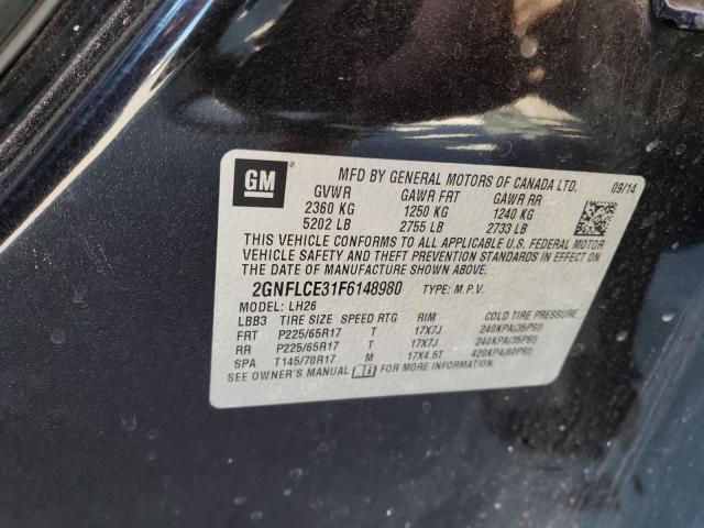 Photo 12 VIN: 2GNFLCE31F6148980 - CHEVROLET EQUINOX LT 