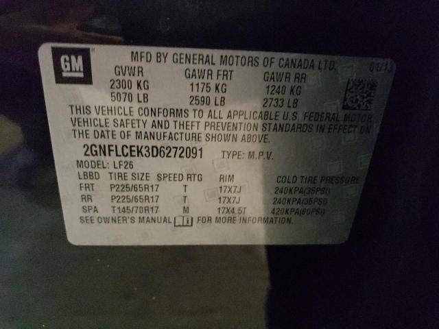 Photo 12 VIN: 2GNFLCEK3D6272091 - CHEVROLET EQUINOX 