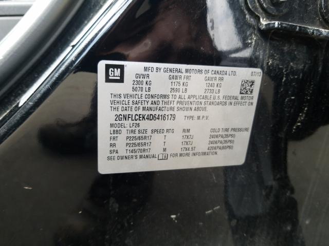 Photo 9 VIN: 2GNFLCEK4D6416179 - CHEVROLET EQUINOX LS 