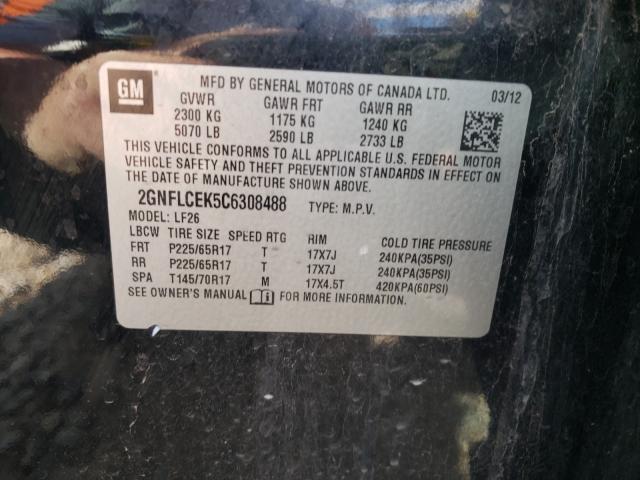 Photo 9 VIN: 2GNFLCEK5C6308488 - CHEVROLET EQUINOX LS 