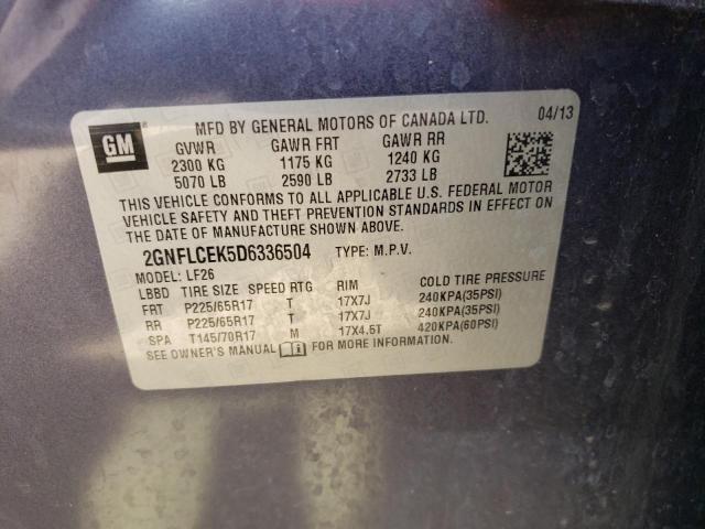 Photo 9 VIN: 2GNFLCEK5D6336504 - CHEVROLET EQUINOX LS 