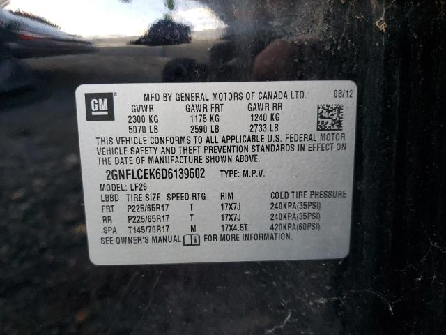 Photo 12 VIN: 2GNFLCEK6D6139602 - CHEVROLET EQUINOX LS 