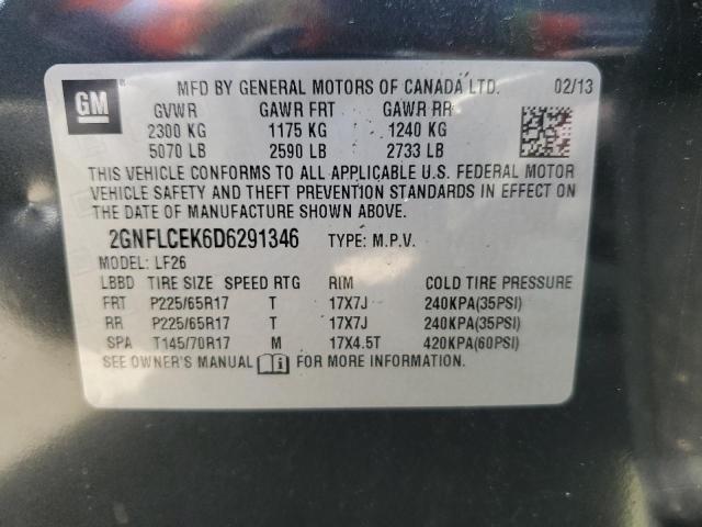 Photo 12 VIN: 2GNFLCEK6D6291346 - CHEVROLET EQUINOX LS 