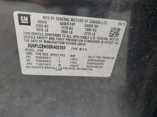 Photo 12 VIN: 2GNFLCEK6D6402350 - CHEVROLET EQUINOX 