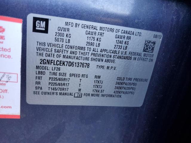 Photo 9 VIN: 2GNFLCEK7D6137678 - CHEVROLET EQUINOX LS 