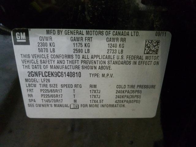 Photo 9 VIN: 2GNFLCEK9C6140810 - CHEVROLET EQUINOX LS 