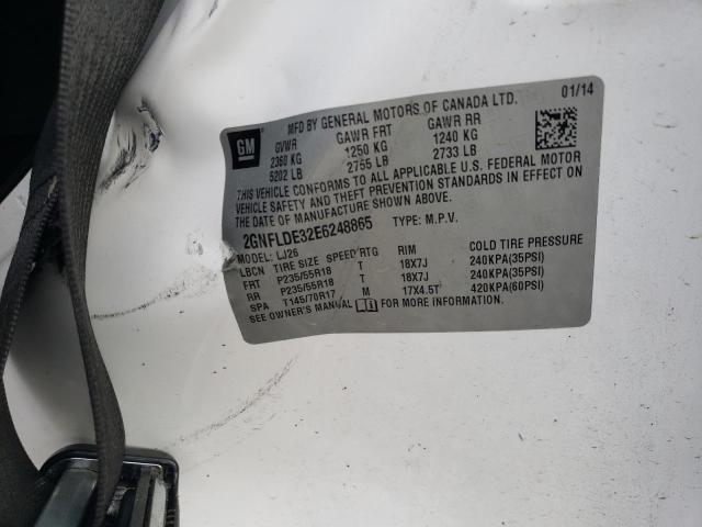 Photo 11 VIN: 2GNFLDE32E6248865 - CHEVROLET EQUINOX LT 