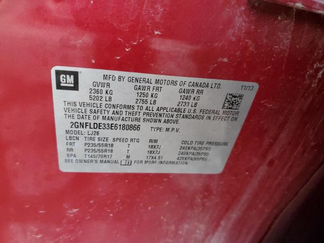 Photo 11 VIN: 2GNFLDE33E6180866 - CHEVROLET EQUINOX 