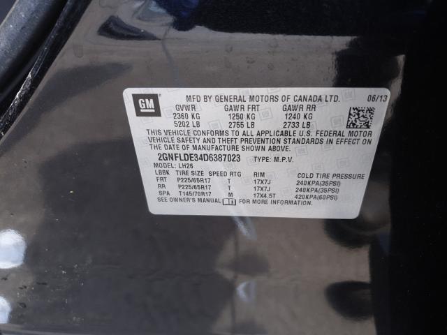 Photo 9 VIN: 2GNFLDE34D6387023 - CHEVROLET EQUINOX LT 