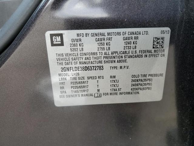 Photo 12 VIN: 2GNFLDE38D6372783 - CHEVROLET EQUINOX LT 