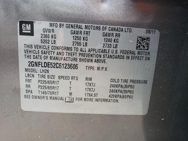 Photo 9 VIN: 2GNFLDE52C6123606 - CHEVROLET EQUINOX LT 