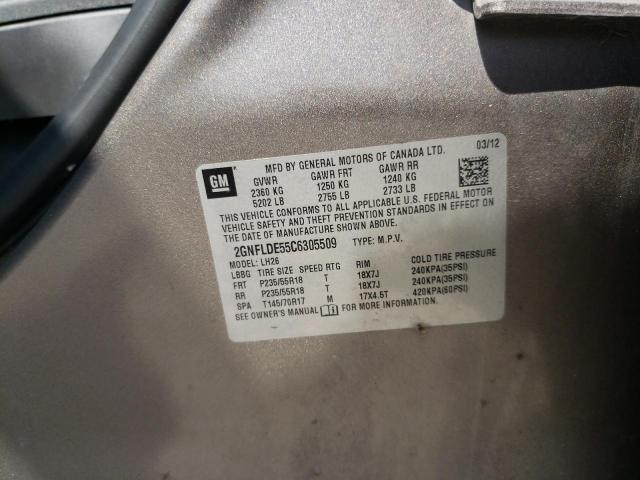 Photo 9 VIN: 2GNFLDE55C6305509 - CHEVROLET EQUINOX LT 