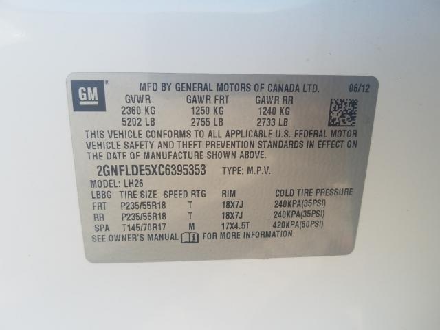 Photo 9 VIN: 2GNFLDE5XC6395353 - CHEVROLET EQUINOX 