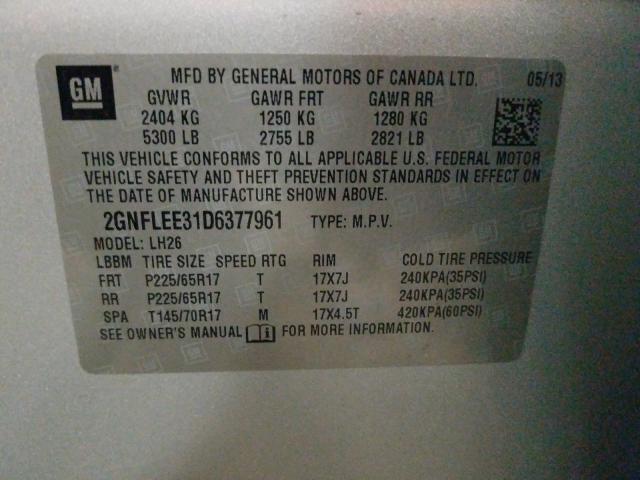 Photo 9 VIN: 2GNFLEE31D6377961 - CHEVROLET EQUINOX LT 