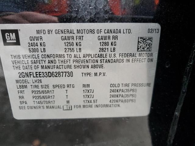 Photo 11 VIN: 2GNFLEE33D6287730 - CHEVROLET EQUINOX LT 