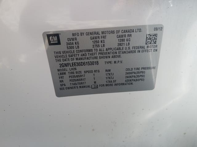 Photo 9 VIN: 2GNFLEE36D6153018 - CHEVROLET EQUINOX LT 